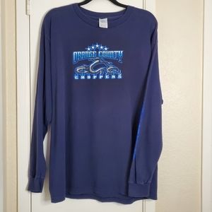 Orange County Choppers Men's Navy Blue Long Sleeve Shirt Graphic Tee Size L